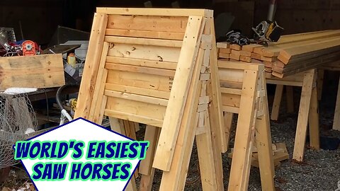 Building Three Sets of the World's Easiest Saw Horses (no angled cuts)