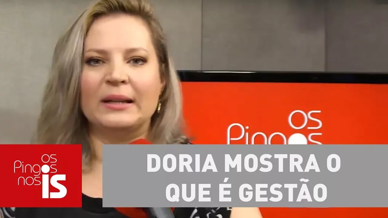 Joice: Doria mostra o que é gestão. O resto é mi-mi-mi