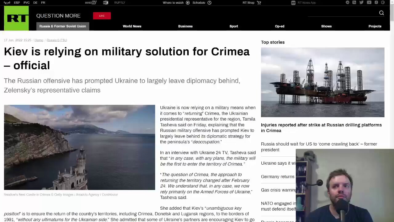 Kiev is relying on a military solution to recapture Crimea