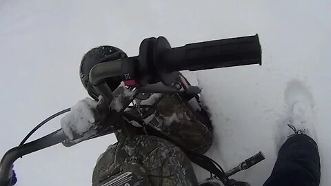 Baja Warrior Min Bike In Deep Fresh Snow