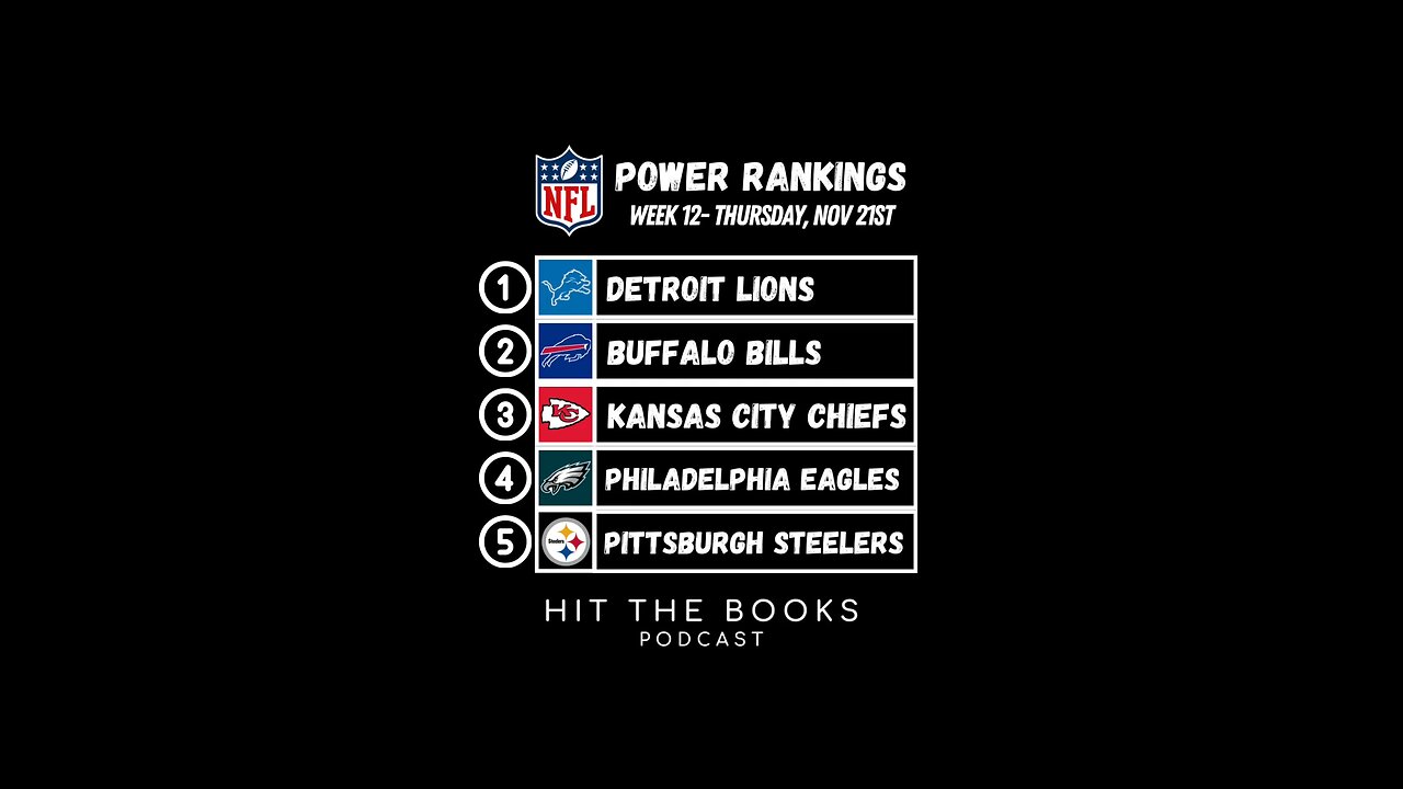 Power Rankings in the NFL heading into Week 12🏈