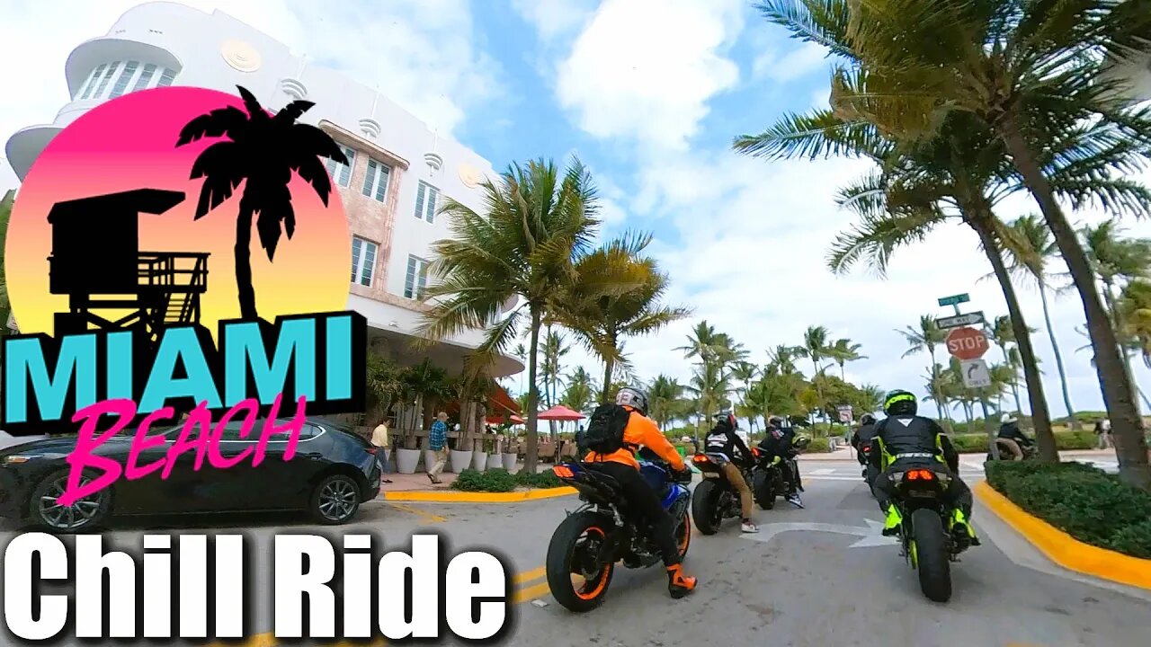 Miami Beach Bike Meet!! Chill Ride on South Beach With Honda CB1000R BLACK EDITION