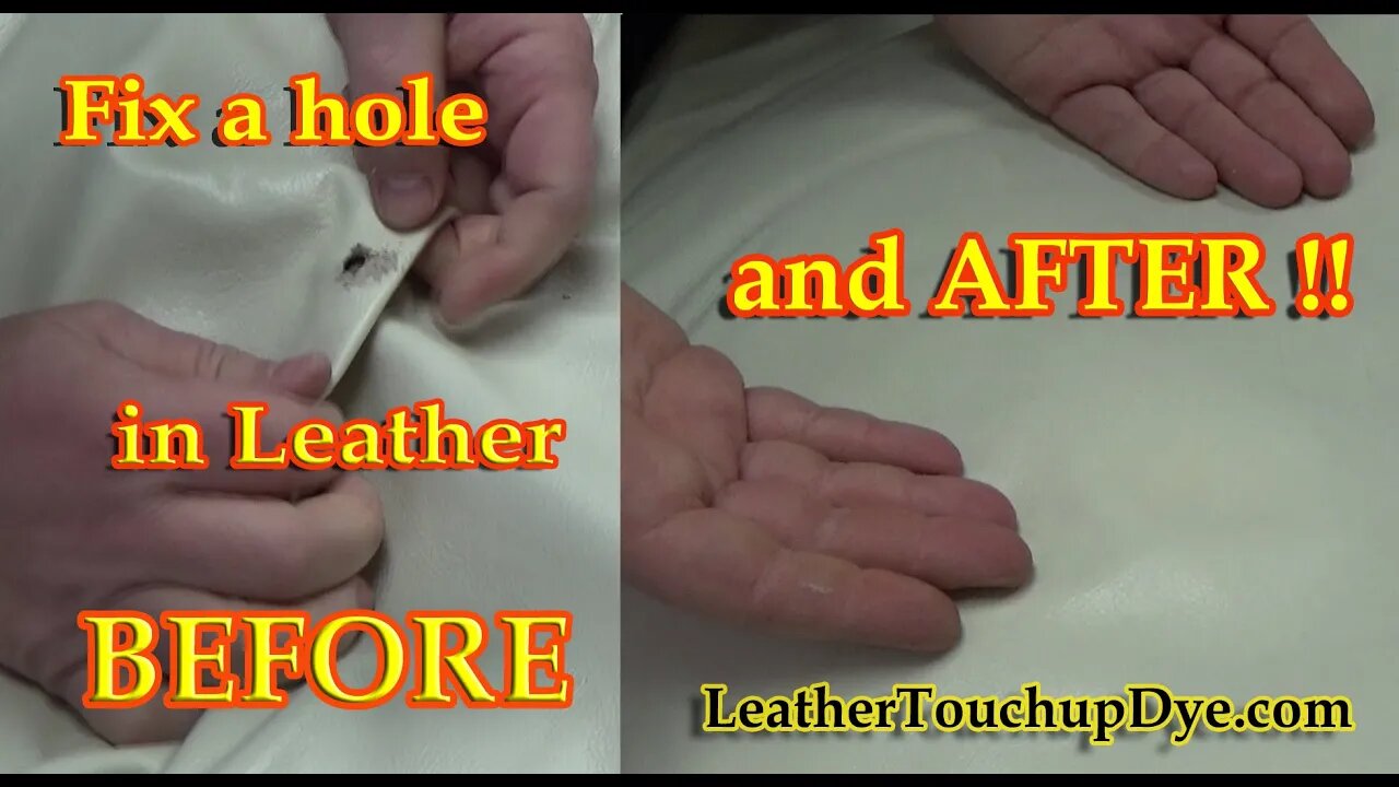 REPAIR A HOLE in LEATHER - REPAIR VIDEO *****