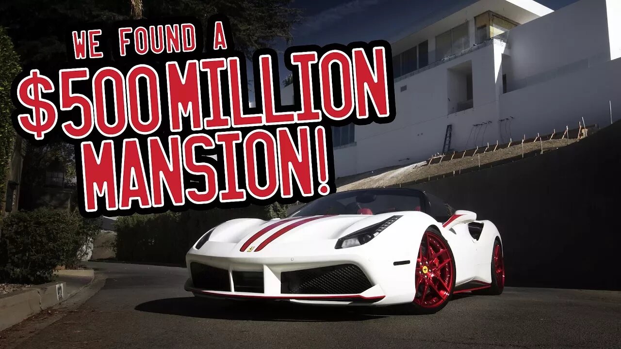 A tour of Beverly Hills in my Ferrari 488 Spider, we found a $500million mansion!