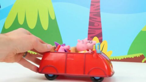 169 2Peppa Pig at the Beach finds DINOSAUR Fossils Toy Learning Video for Kids!