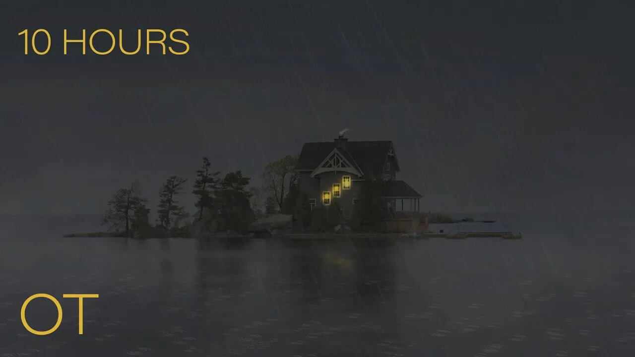 Stormy Night at the Island House | Soothing Thunder & Rain Sounds Ambience | 10 HOURS |