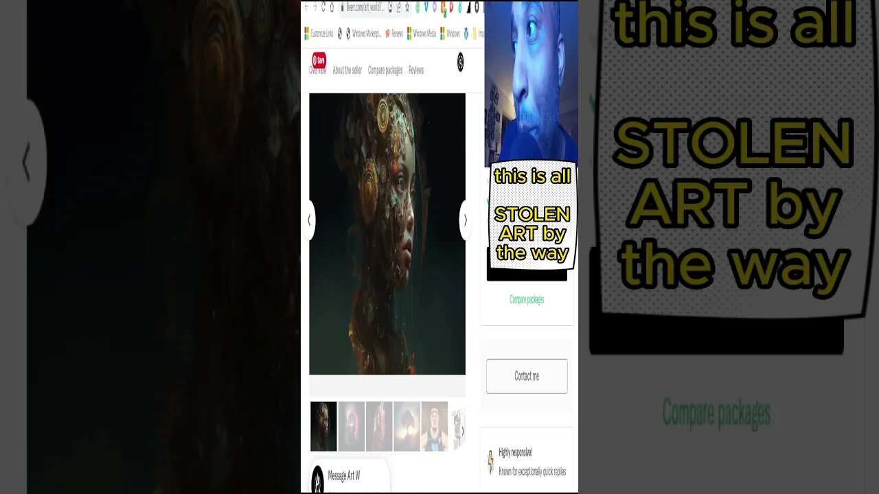 STOLEN AI Art #aiarts #noai #shorts#ohnonono