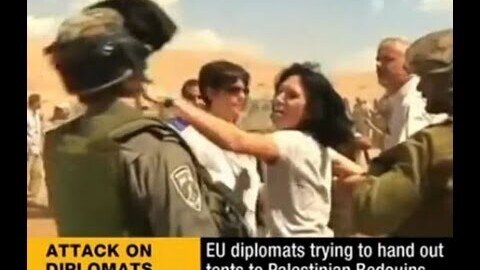 French Diplomat hits Israeli soldier