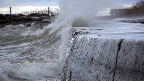 Beachfront B Roll Waves Crashing Medium Free to Use HD Stock Video Footage