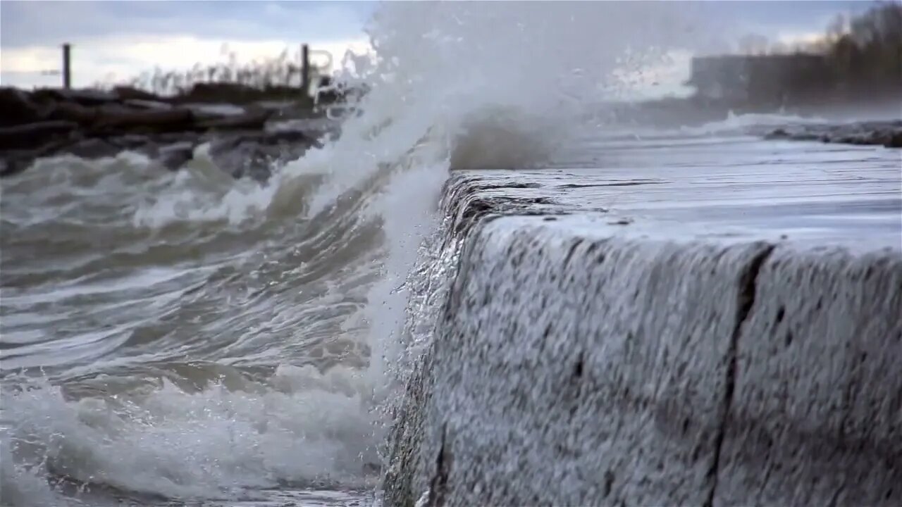 Beachfront B Roll Waves Crashing Medium Free to Use HD Stock Video Footage