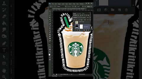 Wrap Text Around A Circle with Photoshop | Round Text | #shorts #ipl #starbucks #ice ritikkherala