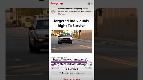 Please sign my new petition. - https://www.change.org/p/targeted-individuals-right-to-survive