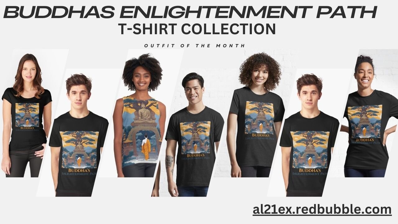 BUDDHAS ENLIGHTENMENT PATH T-SHIRT & MERCH COLLECTION BY AL21EX