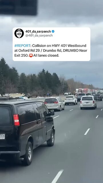 Serious Crash On Highway 401 Oxford County