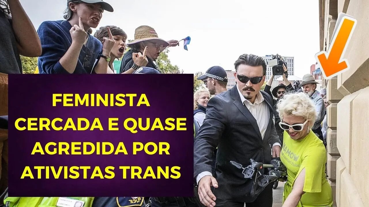 A FEMINISTA, POSIE PARKER, CERCADA E QUASE AGREDIDA POR OPOSITORES TRANS!