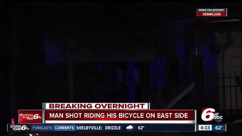 Man shot while riding bike on Indy's east side