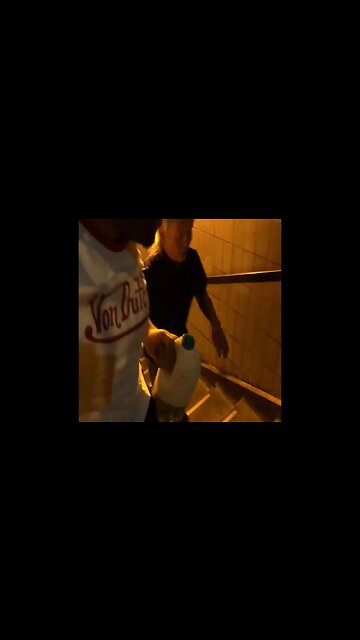 Big man Vs Little man! (Race up Stairs) #droppaman #shorts