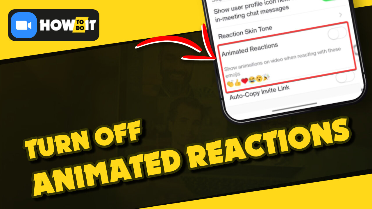 How to turn off animated reactions on Zoom