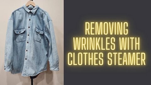 Satisfying Clothes Steam Removes Wrinkles from Denim Jacket