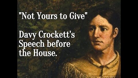 Not Yours To Give: Davy Crockett, Taxation & The Public Treasury