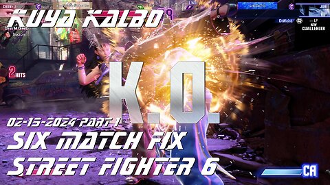 Kuya Kalbo Six Match Fix with Chun Li on Street Fighter 6 as Puyat 02-15-2024