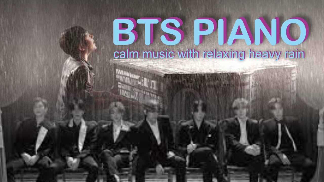 ASMR - 1HOURS SLEEP WITH BTS IN HEAVY RAIN