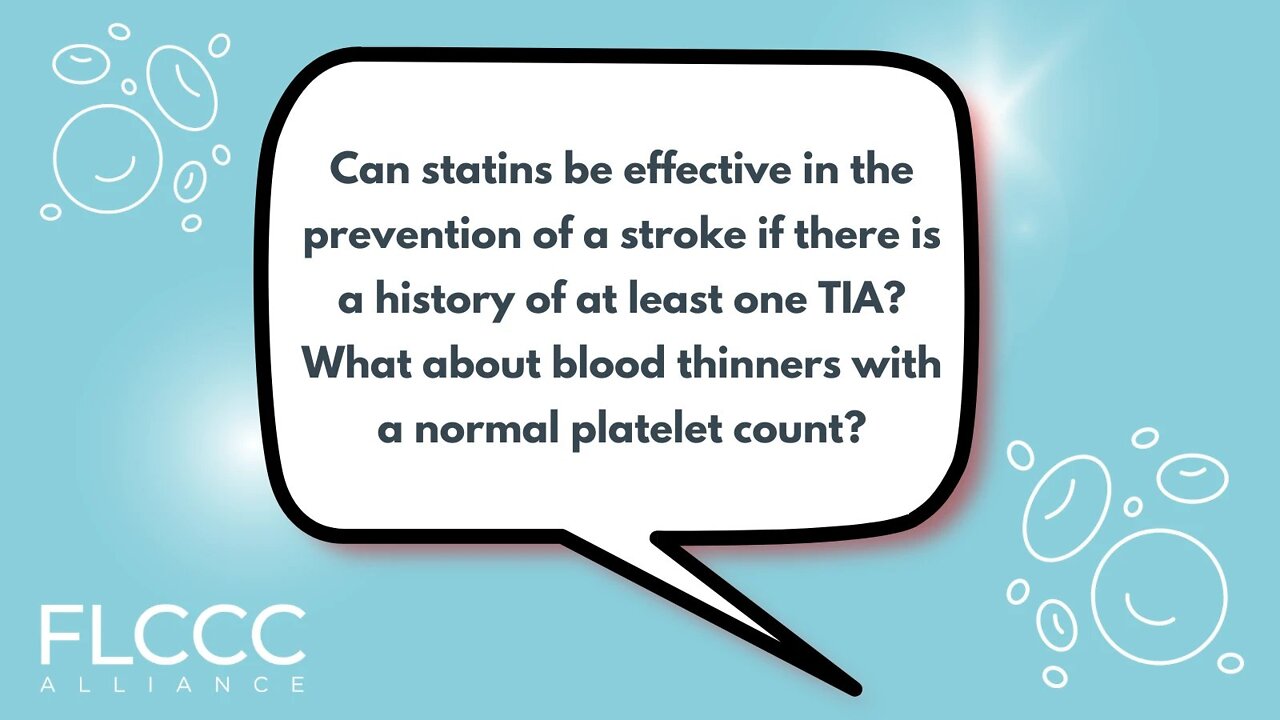 Can statins be effective in the prevention of a stroke if there is a history of at least one TIA? What about blood thinners with a normal platelet count?