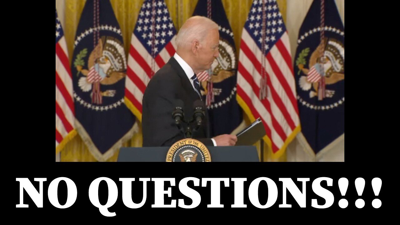 NO Questions Allowed! - Joe Biden Hides after Press Conference (Twice in 3 Days)