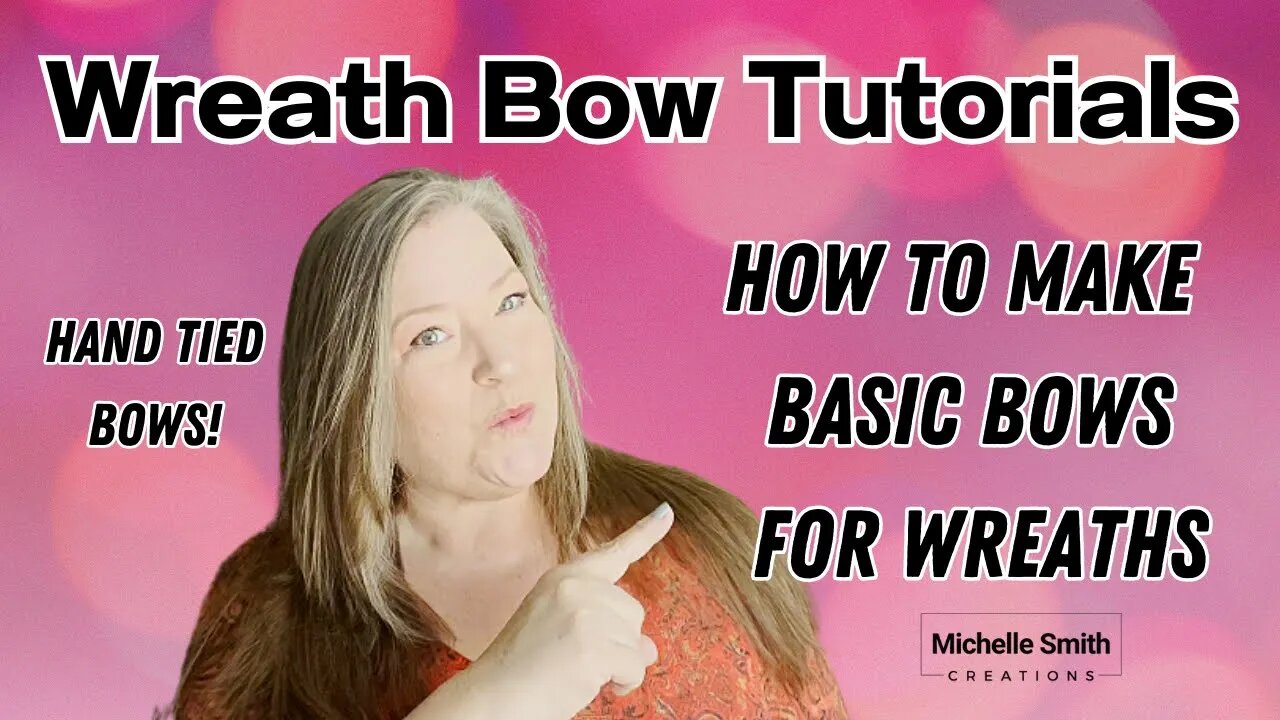 Wreath Bow Tutorials How to Make Basic Bows for Wreaths Hand Tied Bows No Special Equipment Needed