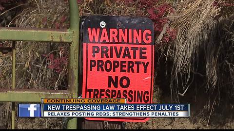 New trespassing law takes effect July 1st