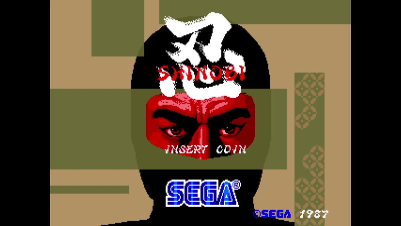 Shinobi Arcade Game, Sega 1987, playthrough