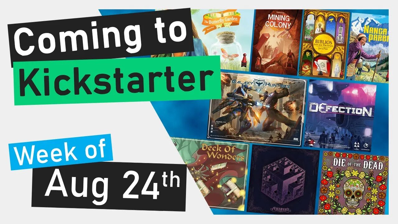 📅 Kickstarter Boardgames Week of Aug 24th | Biblios: Quill & Parch, Galaxy Hunters, Die of the Dead