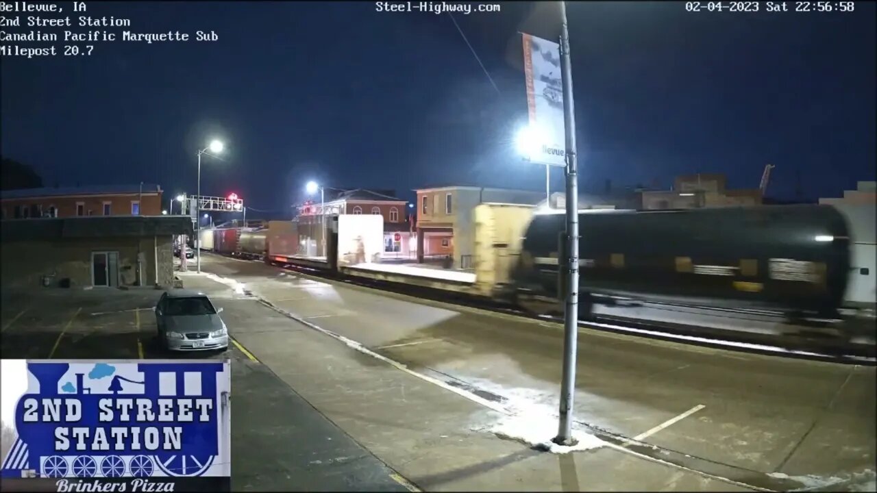 Fakebonnet Leading SB CP 260 Manifest at Guttenberg, Dubuque and Bellevue, IA on February 4, 2023