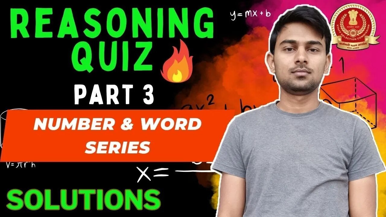 Part 3 (Solutions) Number & Word Series (Reasoning) #ssc #quiz #cgl2023 | MEWS Maths