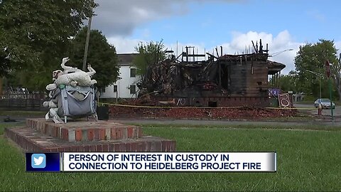 Person of interest in custody after fire at Heidelberg Project in Detroit