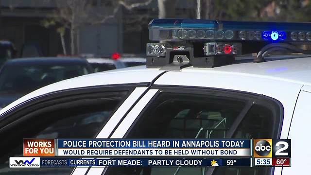 Police protection bill heard in Annapolis