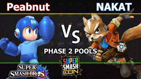 PES|Peabnut (Mega Man) vs. CLG|NAKAT (FOX) - Wii U Singles Phase 2 Pools - SSC2017