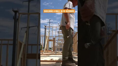 BUILDING A WALL IN 15 SECONDS #DIY