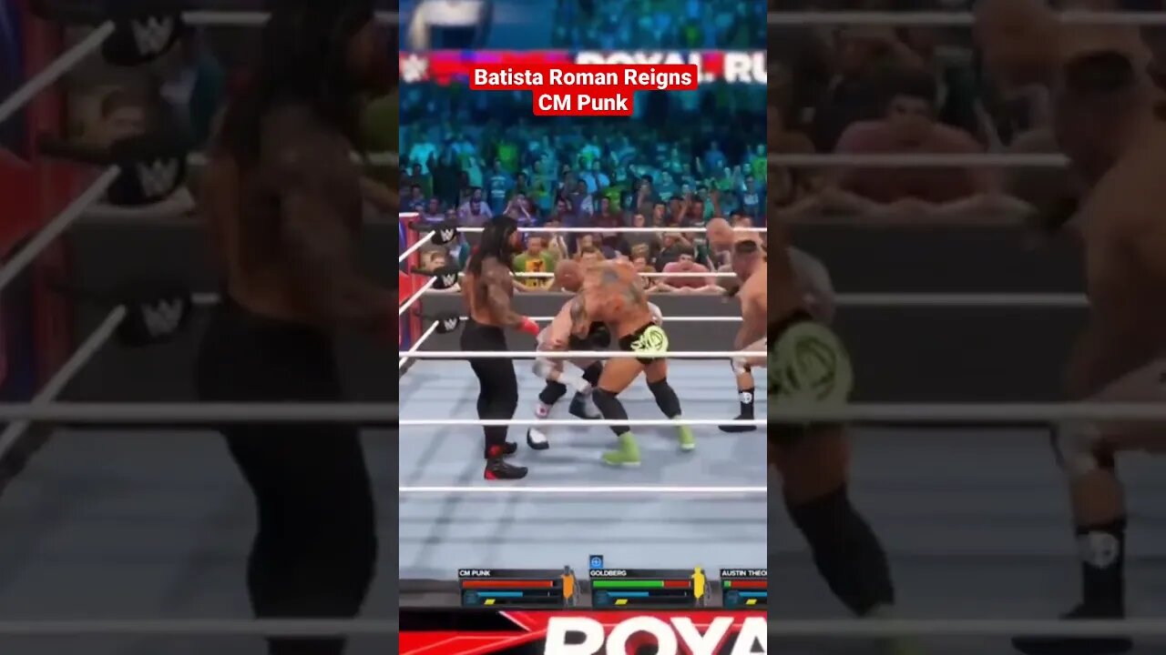 🤼‍♂️ Batista Roman Reigns Beat Up Cm Punk WWE AEW Royal Rumble Wrestling #batista #cmpunk #aew