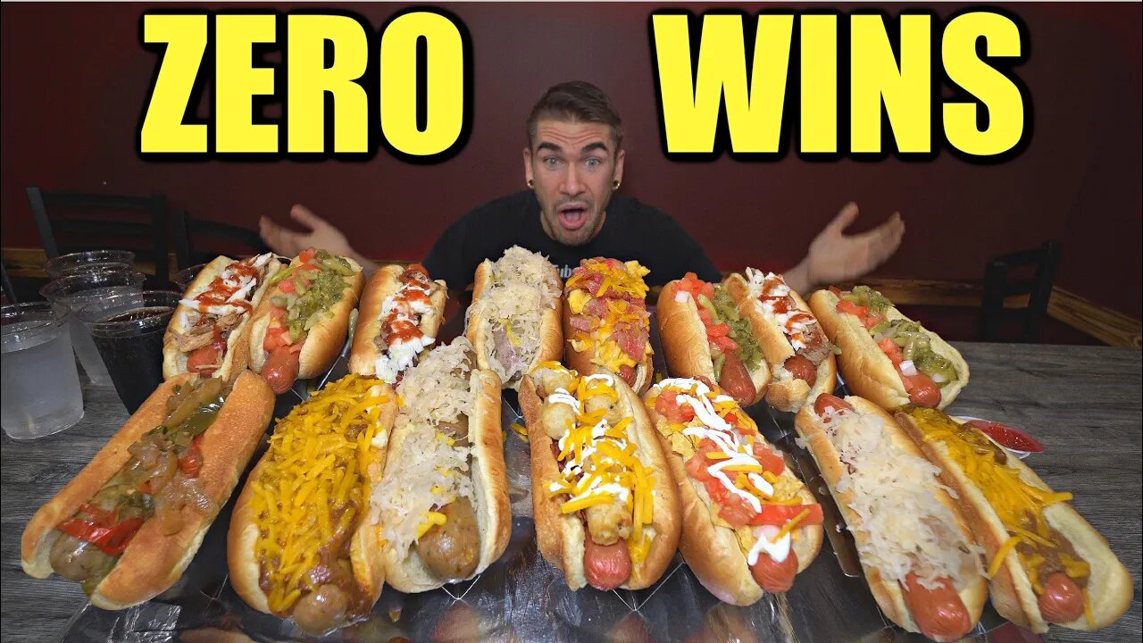 UNDEFEATED 10LB HOT DOG CHALLENGE | Crave's GLIZZY GOBBLER Loaded Hotdog Challenge