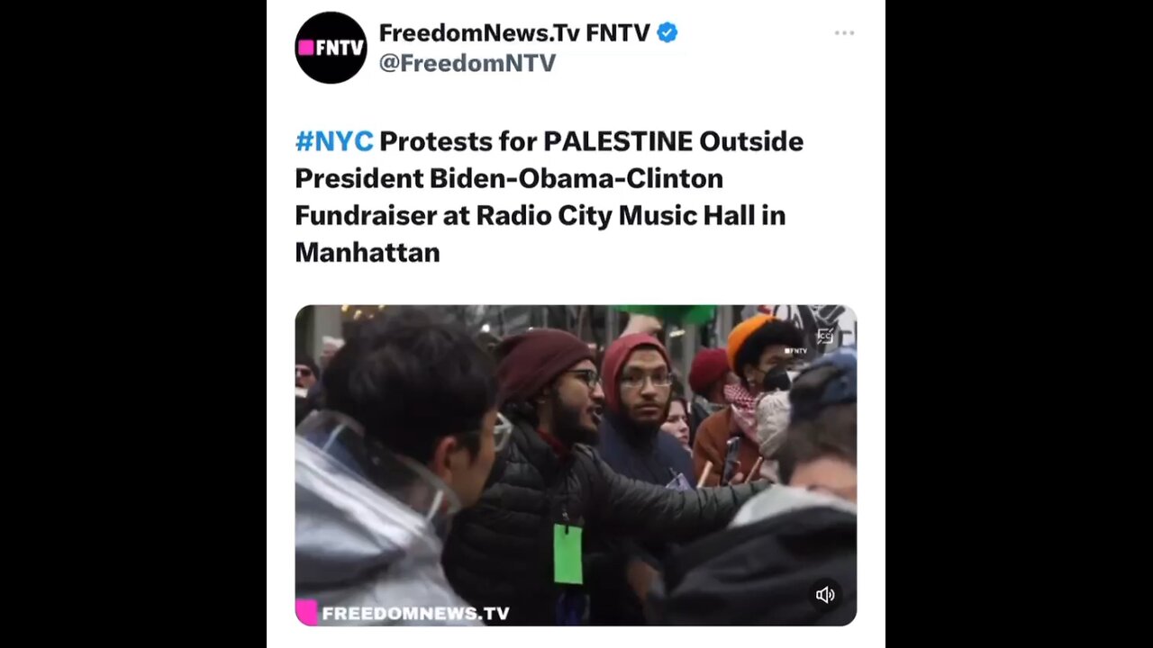 Palestinian protest outside Biden’s fundraiser