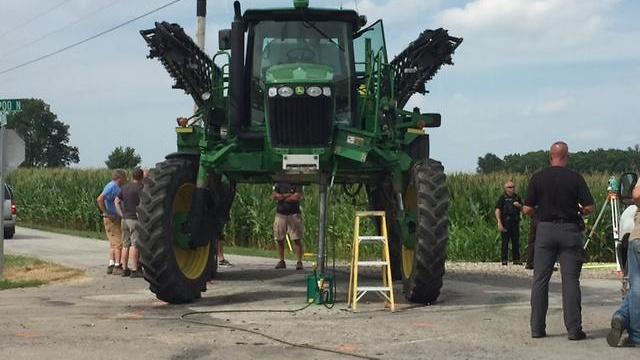 One teen killed, two others injured in crash involving farm equipment & truck in Hancock County