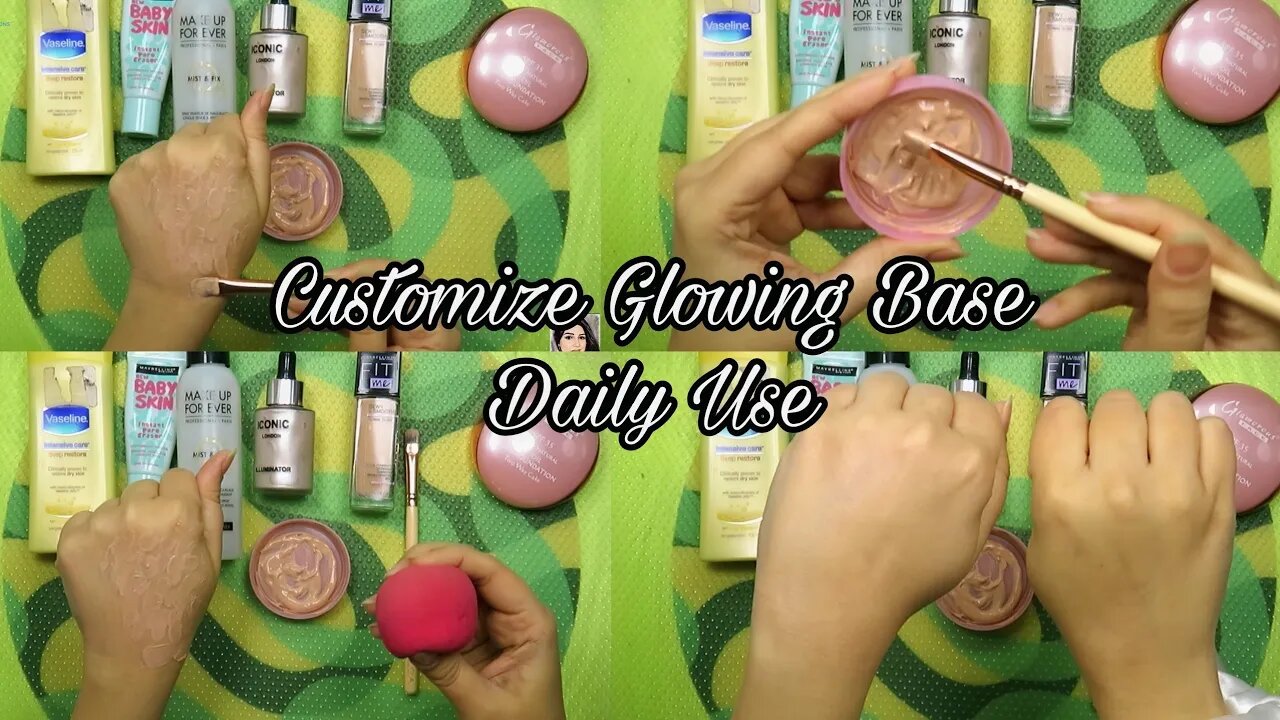 Glowing Base for Daily use || customize base for daily wear|| #makeup #beautyhacks #waterproof