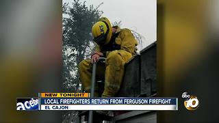 Local firefighters return from Ferguson Fire