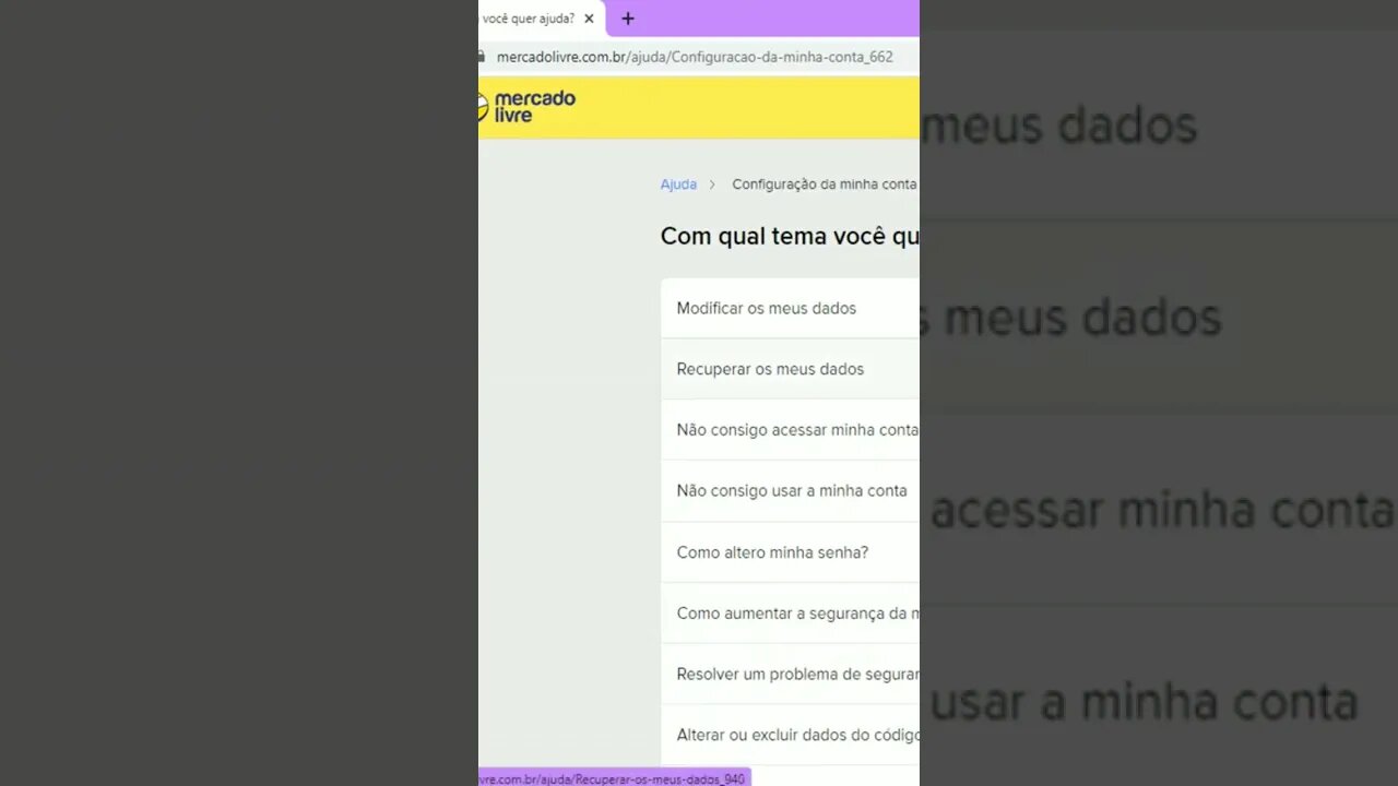 como excluir conta do mercado livre 2023