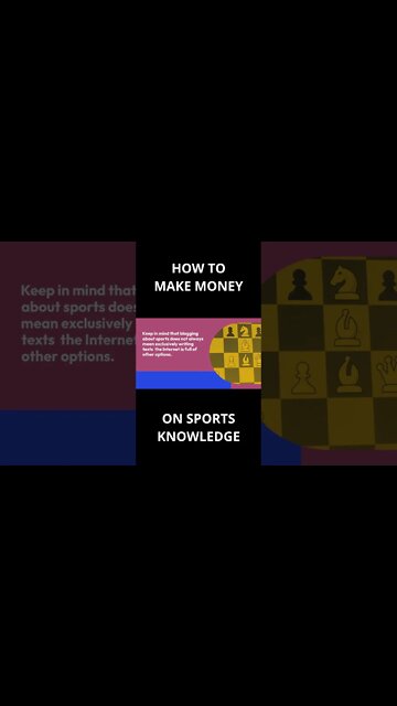 HOW TO MAKE MONEY on SPORTS KNOWLEDGE N.3 #shorts