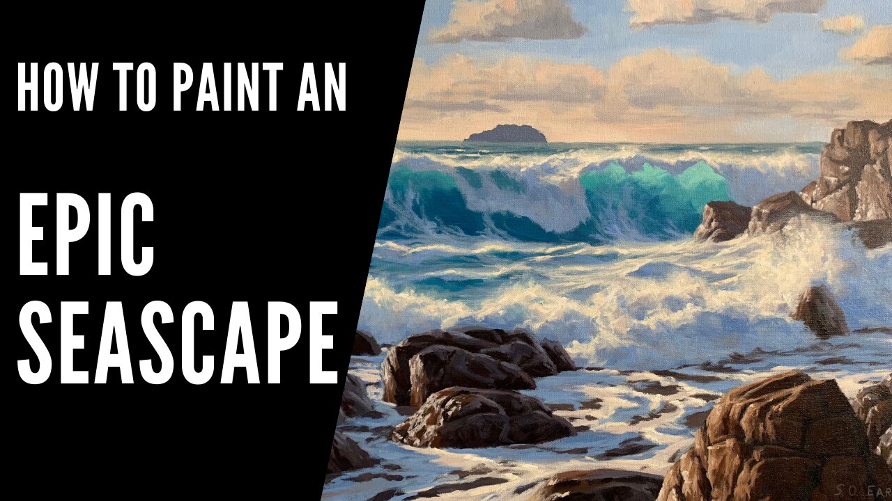 How to Paint an EPIC SEASCAPE - Paint Epic Waves and Translucent Water - Painting Tutorial