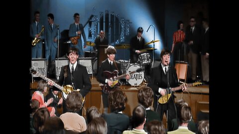 The Beatles - I Saw Her Standing There (Drop In TV show) [colorized]