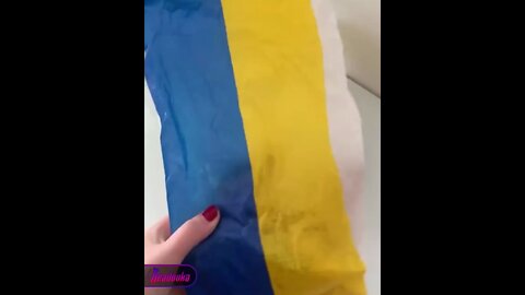 Bread in a package with the Ukrainian flag for sale in Germany