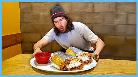 Finish This SUPERSIZED Burrito Challenge and WIN $100 CASH!